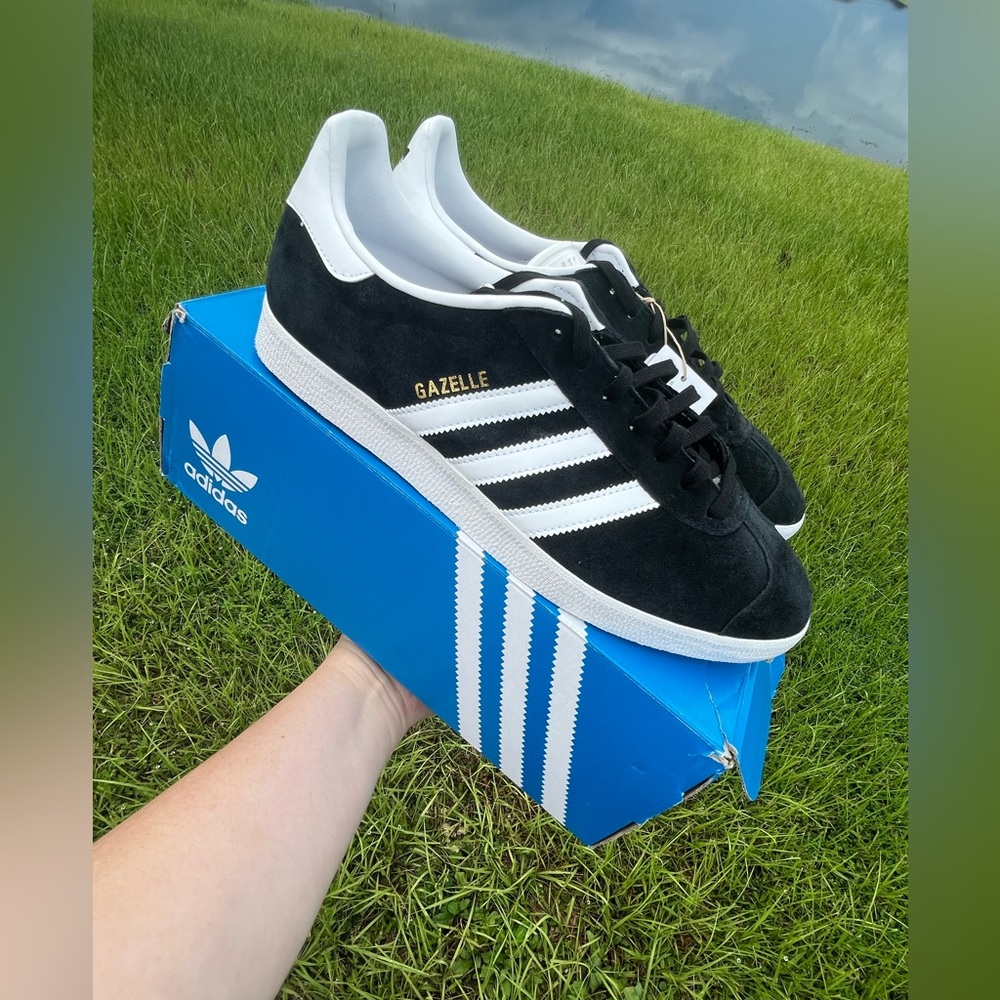 NWT Adidas Gazelle Black and White Mens Sizes 11 and 13. Comes with box.